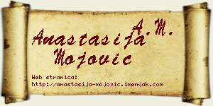 Anastasija Mojović vizit kartica
